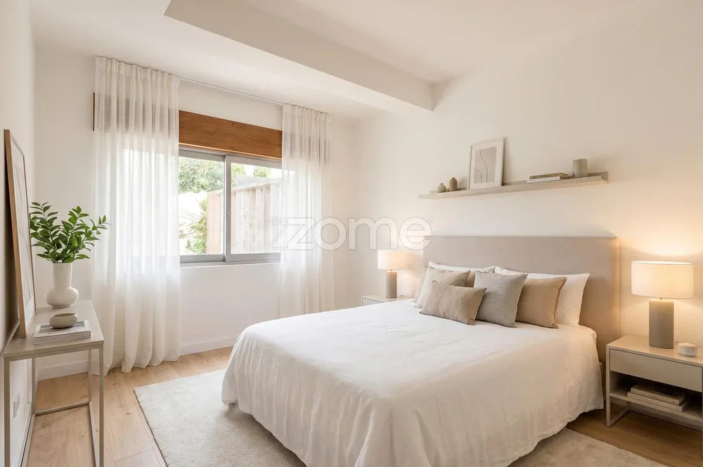 Schlafzimmer; tageslicht, holzboden, moderner stil