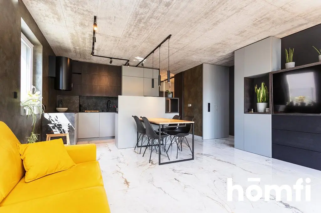 Wohnzimmer; küchengeräte, tageslicht, moderner stil, holzboden