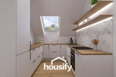 Cuisine; électroménager, lumière naturelle, style moderne, rénové