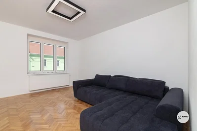 Living room; wood floor, natural light