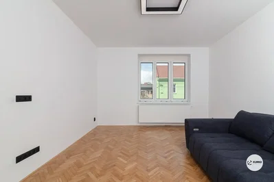 Living room; wood floor, natural light