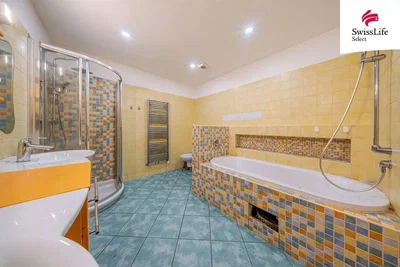 Bathroom; tile floor, renovated, natural light