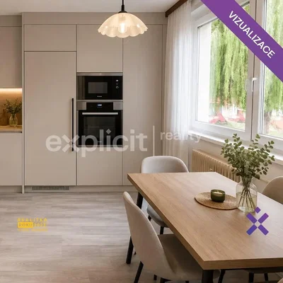 Kitchen; kitchen appliances, natural light, modern style, renovated
