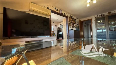Living room; wood floor, natural light