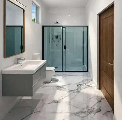 Bathroom; tile floor, natural light, renovated