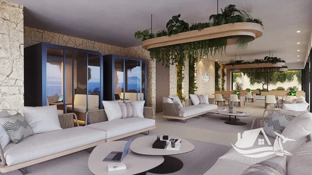 Living room; view, natural light, modern style