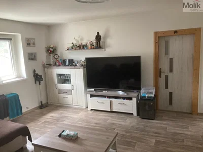 Obývací pokoj; dřevěná podlaha, přirozené světlo, moderní styl