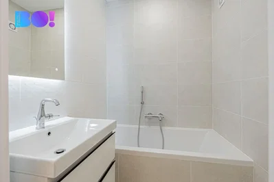 Bathroom; tile floor, renovated, natural light