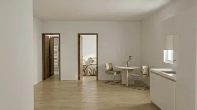 مطبخ; أرضية خشبية, ضوء طبيعي