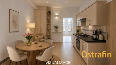 Cuisine; électroménager, parquet, lumière naturelle