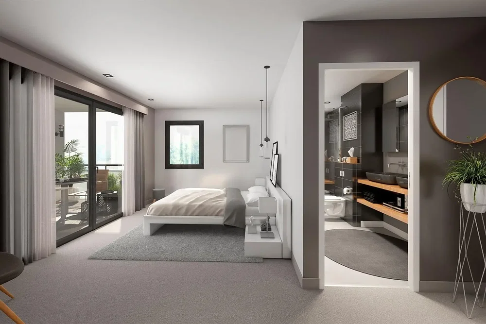 Bedroom; natural light, modern style