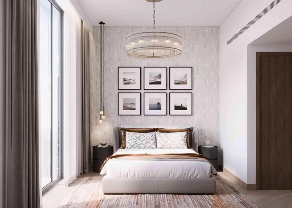 Chambre; lumière naturelle, style moderne