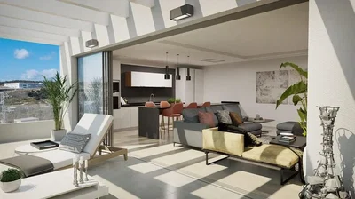 Wohnzimmer; blick, tageslicht, fliesenboden, moderner stil