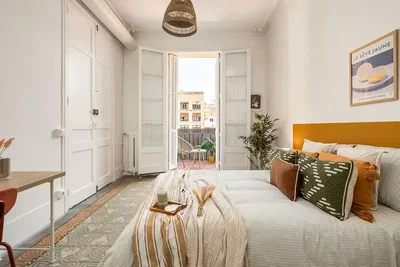 Chambre; lumière naturelle, style moderne