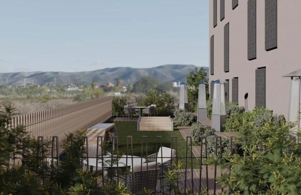 Terrasse; vue, lumière naturelle