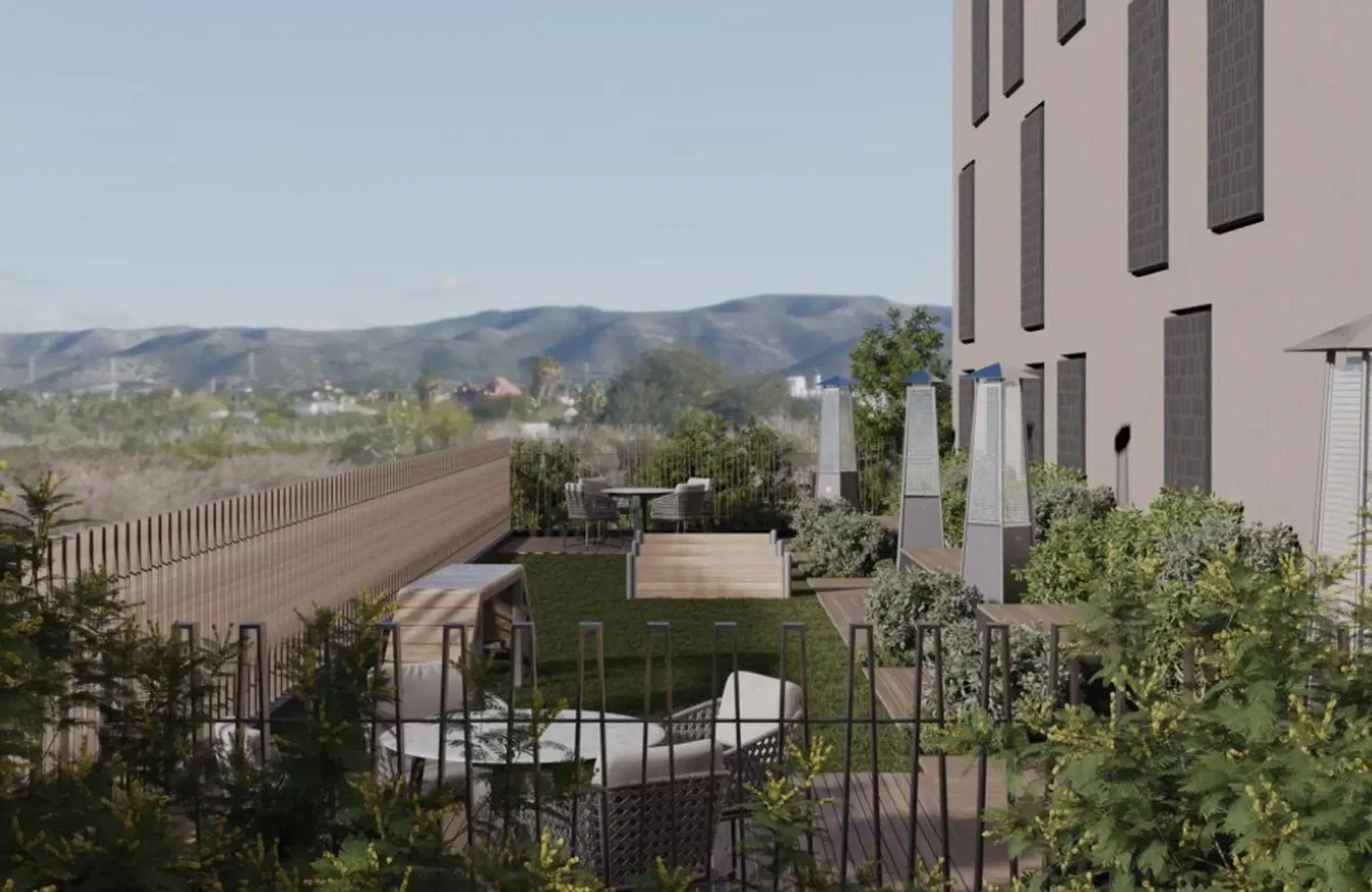 Terrasse; vue, lumière naturelle