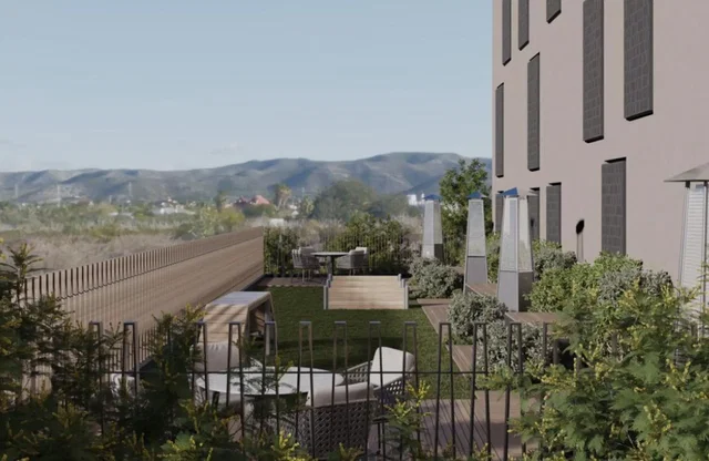Terrasse; vue, lumière naturelle