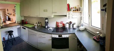 Cucina; elettrodomestici, luce naturale