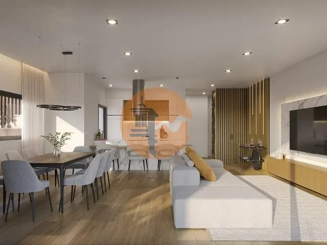 Salón; luz natural, suelo de madera, estilo moderno