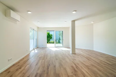 Living room; wood floor, natural light
