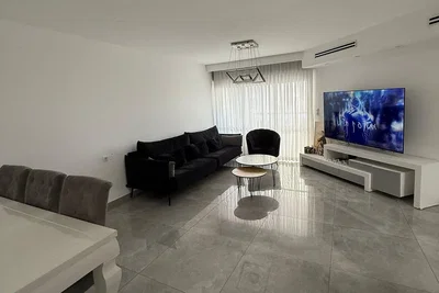 Living room; tile floor, natural light