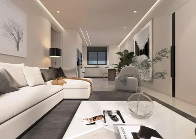 Soggiorno; luce naturale, stile moderno, pavimento in legno