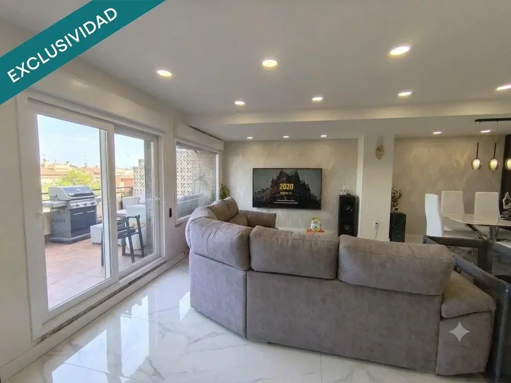 Living room; tile floor, natural light, view