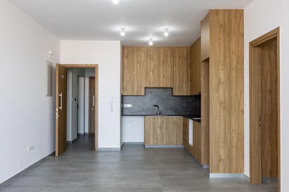 Kitchen; kitchen appliances, tile floor, renovated, natural light