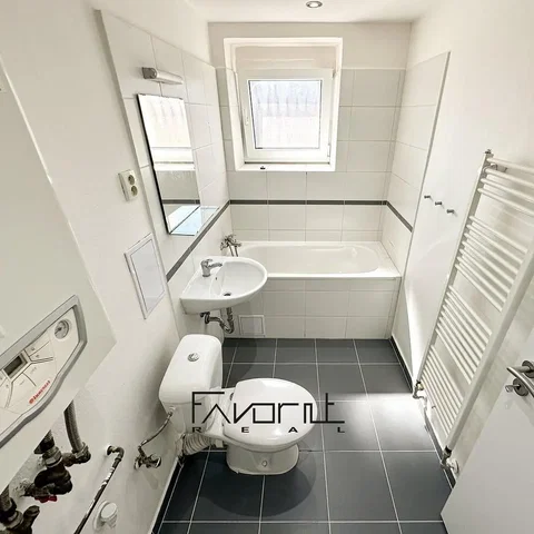 Bathroom; tile floor, renovated, natural light