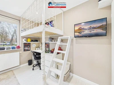 Çocuk odası; doğal ışık, ahşap kirişler, modern stil