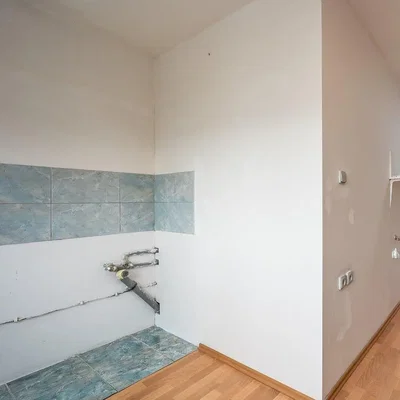 Toilet; needs renovation, tile floor