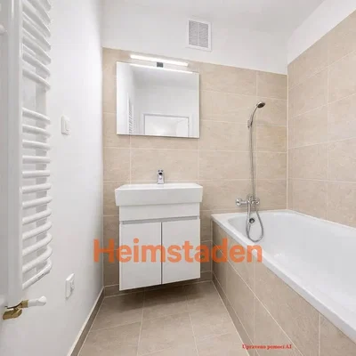 Bathroom; tile floor, natural light