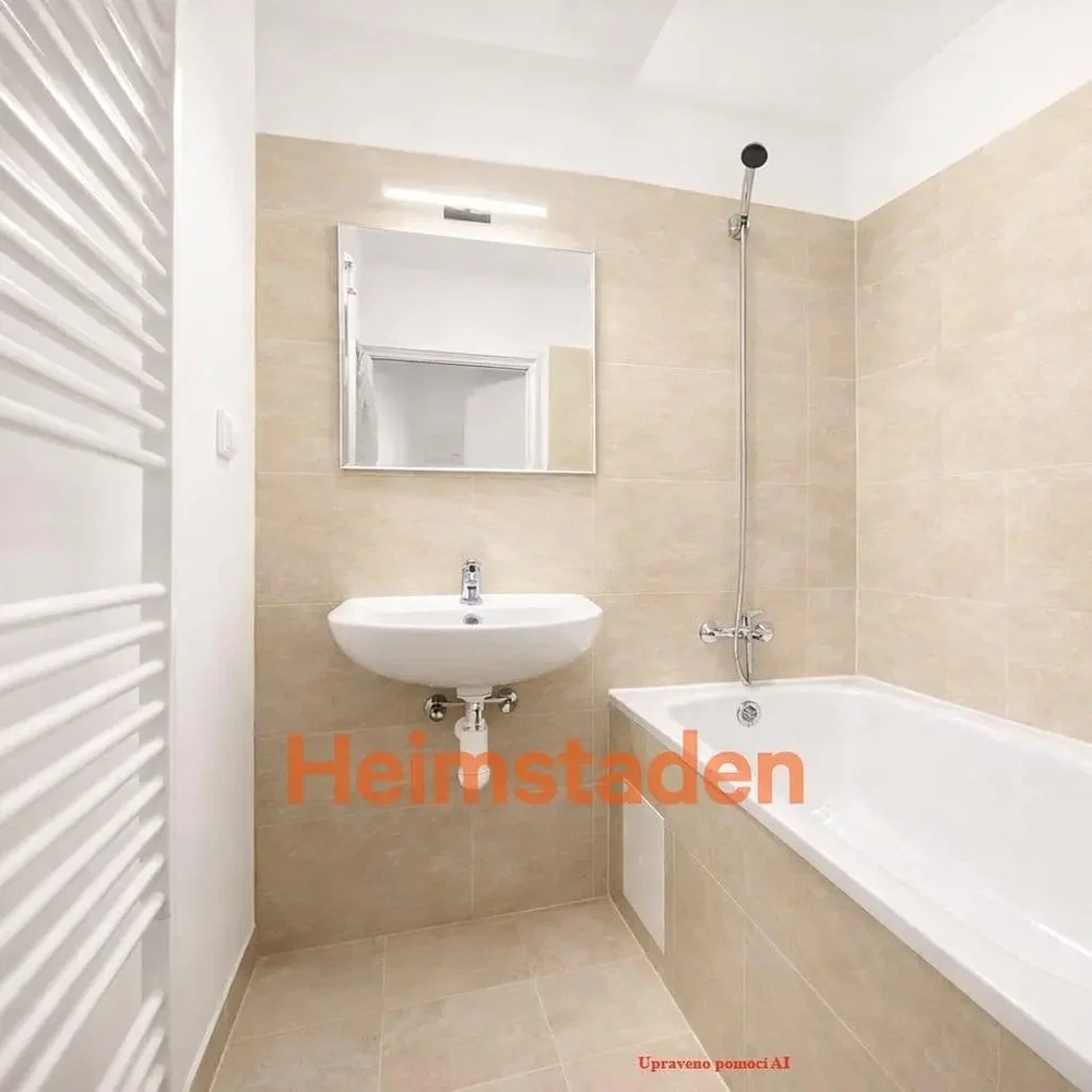 Bathroom; tile floor, natural light