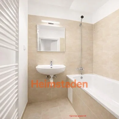 Bathroom; tile floor, natural light
