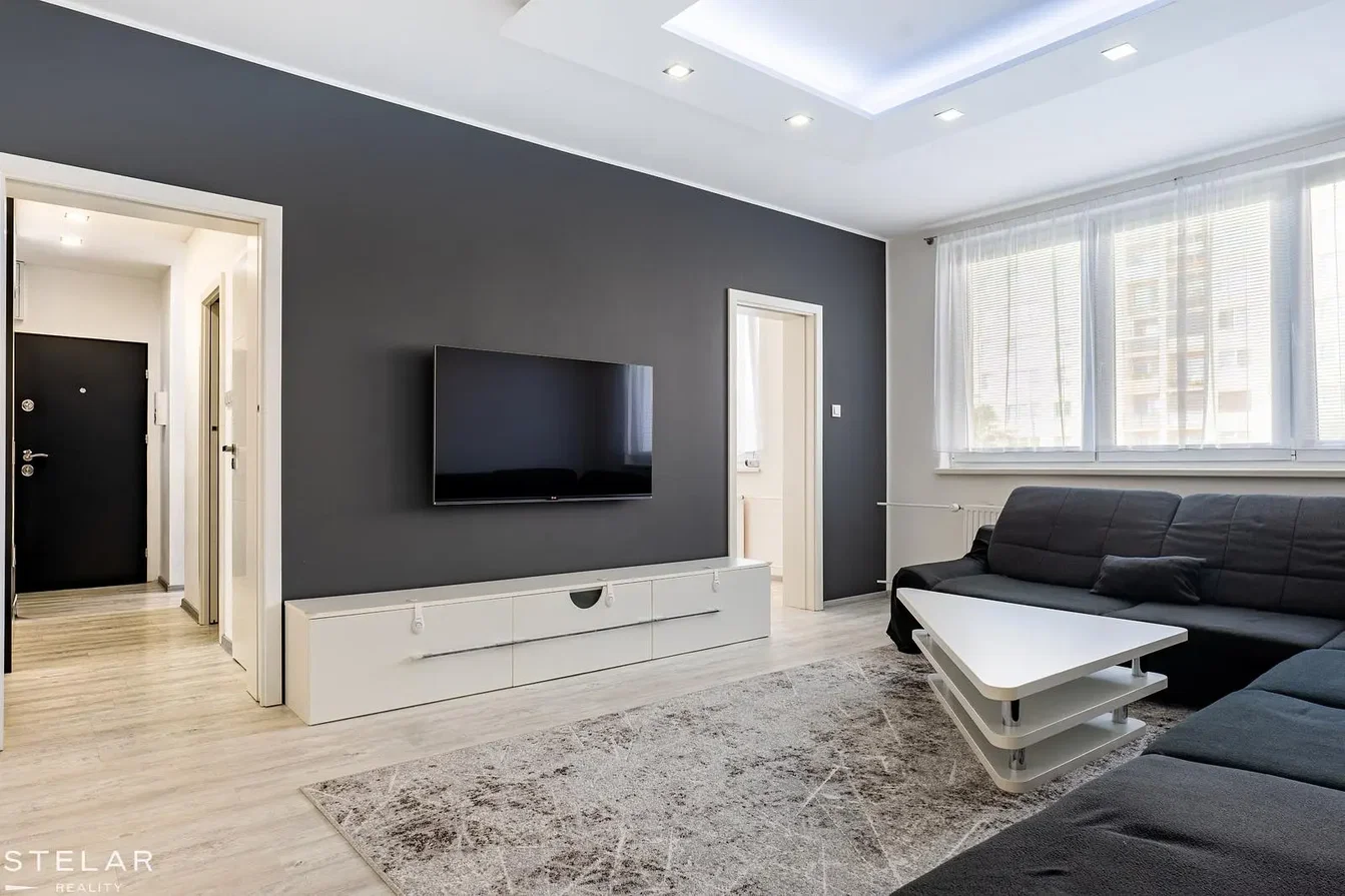 Living room; natural light, wood floor, modern style