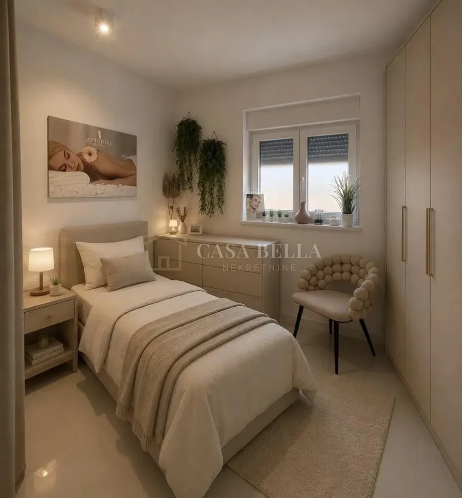 Chambre; style moderne, lumière naturelle, parquet