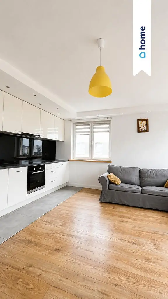 Wohnzimmer; küchengeräte, holzboden, tageslicht, moderner stil