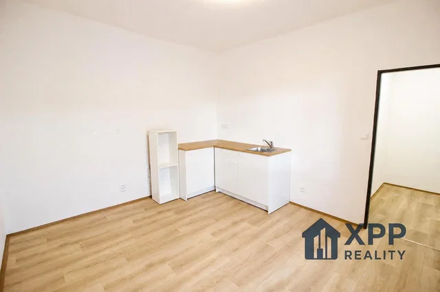 Kitchen; wood floor, natural light, needs renovation