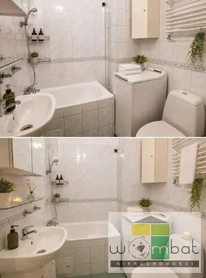Baño; suelo de baldosas, renovado, luz natural