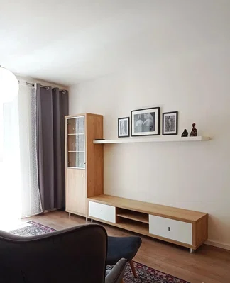 Salon; światło dzienne, podłoga drewniana