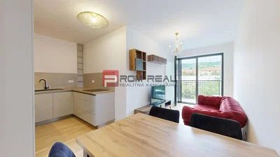 Wohnzimmer; blick, küchengeräte, tageslicht, moderner stil