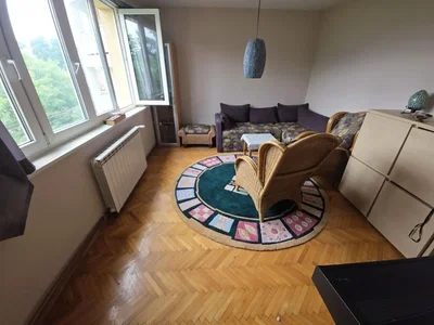 Obývačka; drevená podlaha, prirodzené svetlo, výhľad