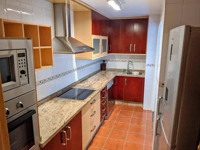 Kitchen; kitchen appliances, tile floor