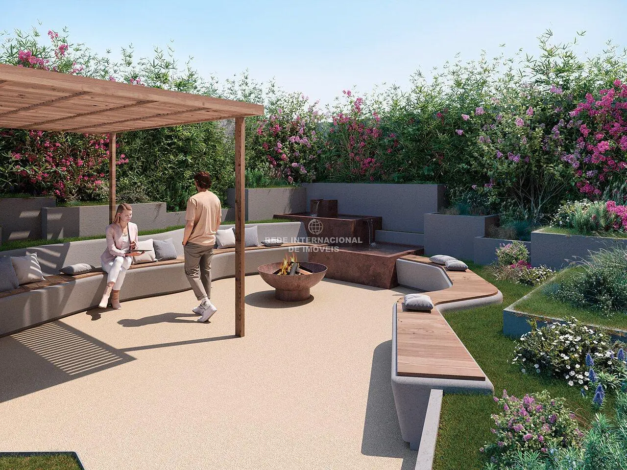Terrace; natural light, modern style
