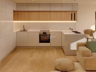 Kitchen; kitchen appliances, wood floor, natural light, modern style