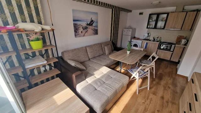 Salon; lumière naturelle, parquet, électroménager