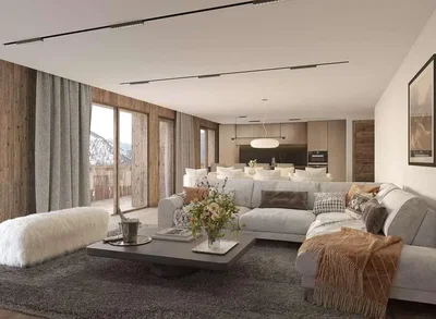 Soggiorno; luce naturale, stile moderno, travi in legno