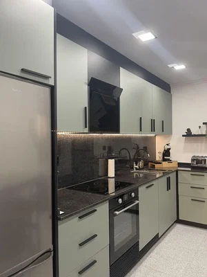 Cuisine; électroménager, rénové, lumière naturelle