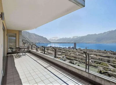 Balkon; blick, fliesenboden