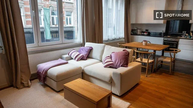 Living room; wood floor, natural light, view